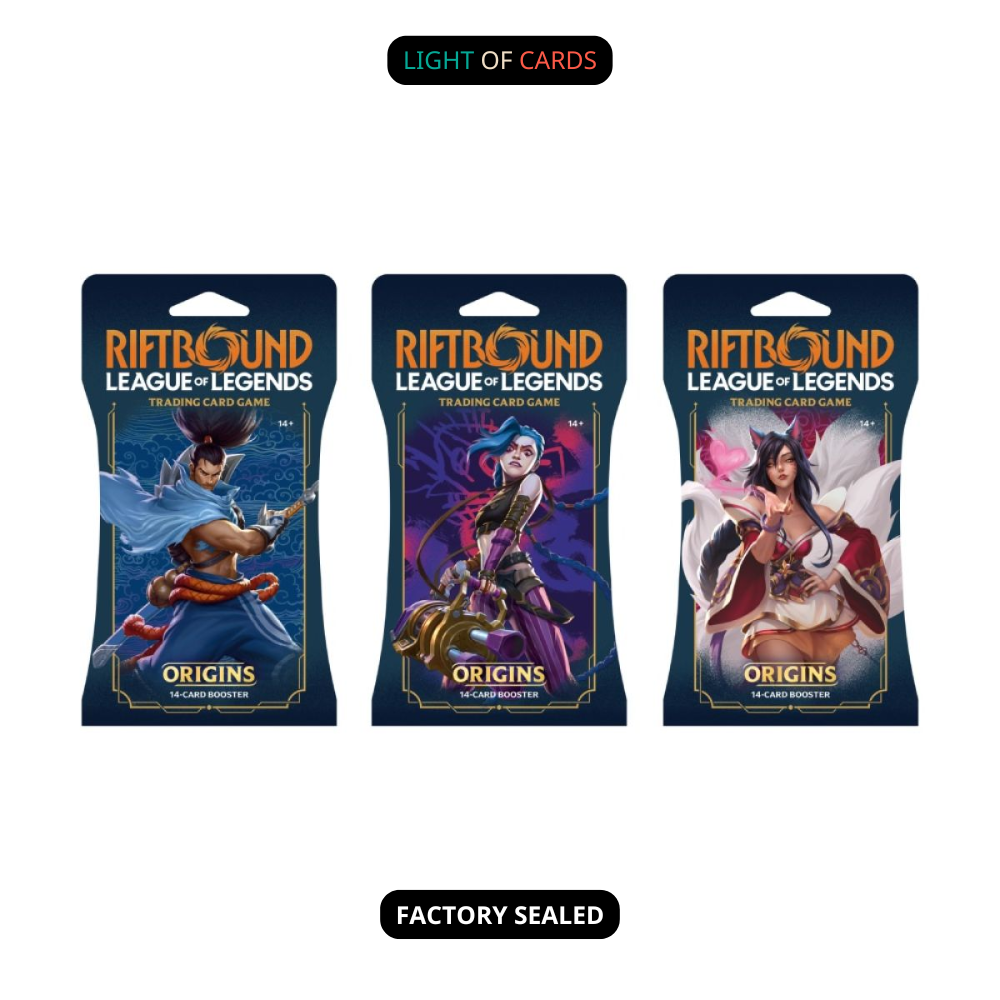 Riftbound: League of Legends TCG - Origins Hanging Booster Pack Light of Cards Riftbound: League of Legends TCG - Origins Hanging Booster Pack Light of Cards