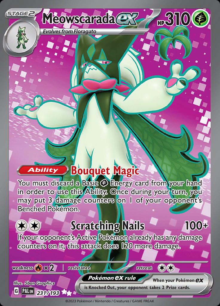 Pokémon TCG - Meowscarada EX - 231/193 - Paldea Evolved – Light of