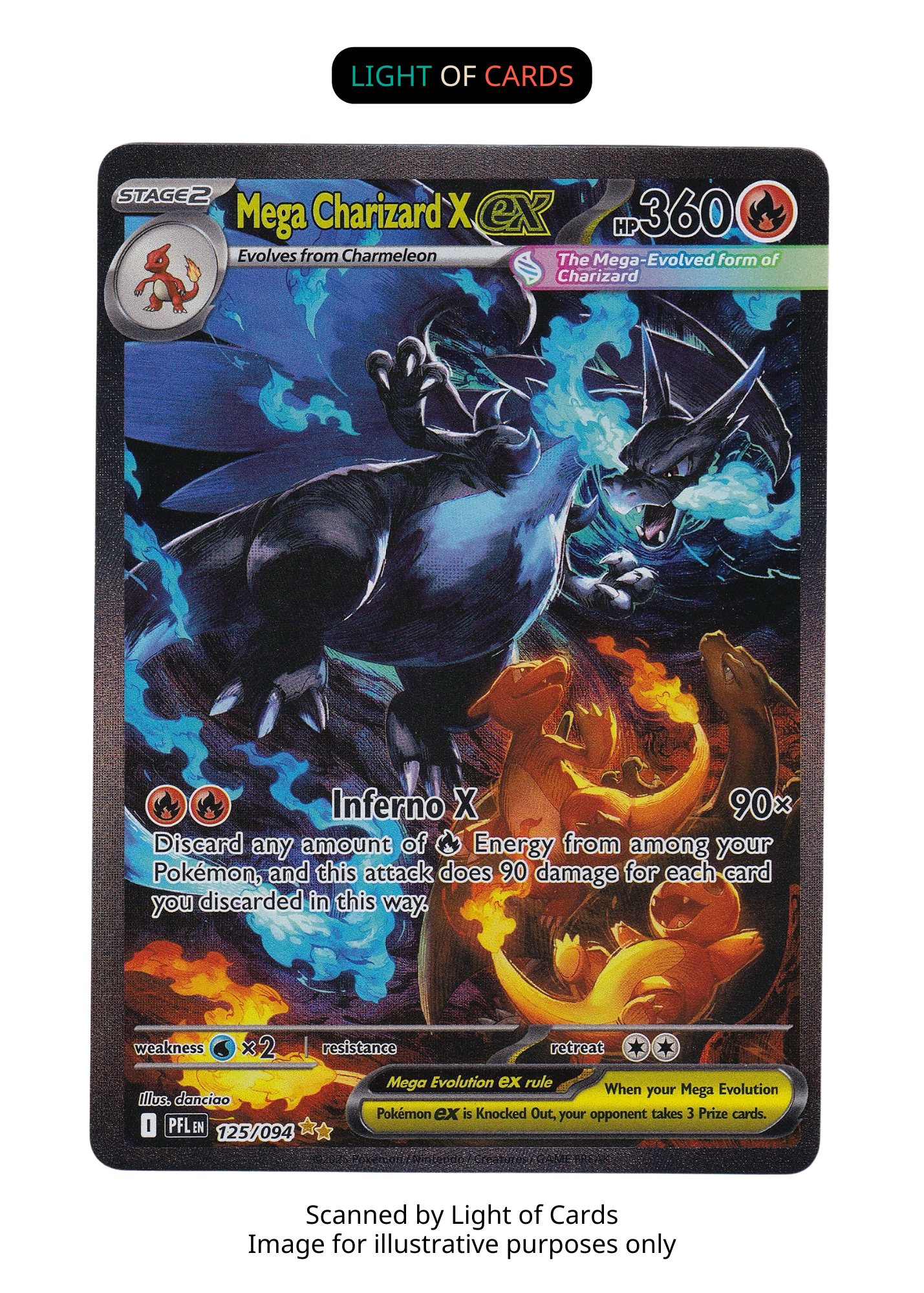 Pokmon TCG - Mega Charizard X ex - 125/094 - Phantasmal Flames Light of Cards Pokmon TCG - Mega Charizard X ex - 125/094 - Phantasmal Flames Light of Cards