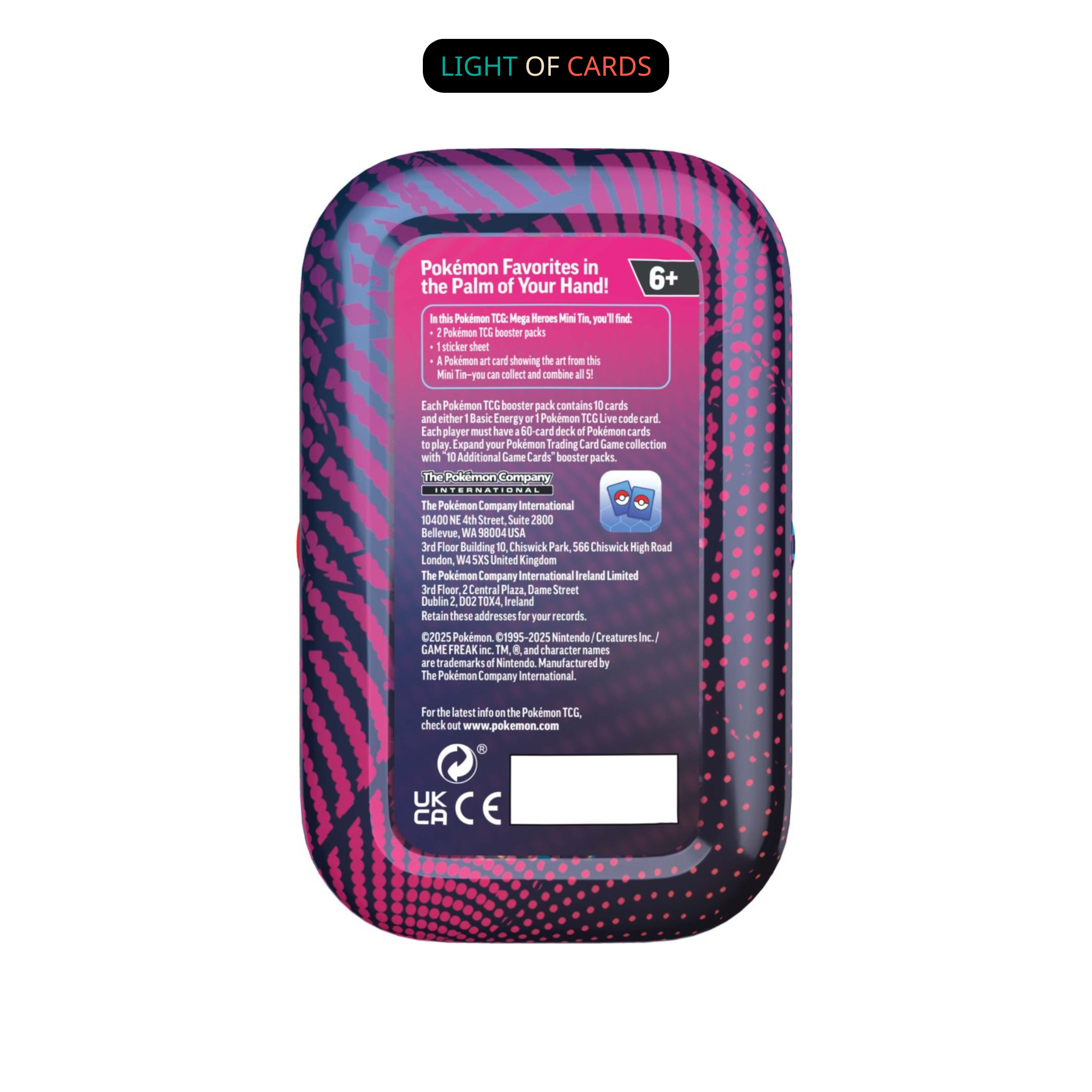 Pokémon TCG - Mega Heroes Mini Tin (1 x Tin)