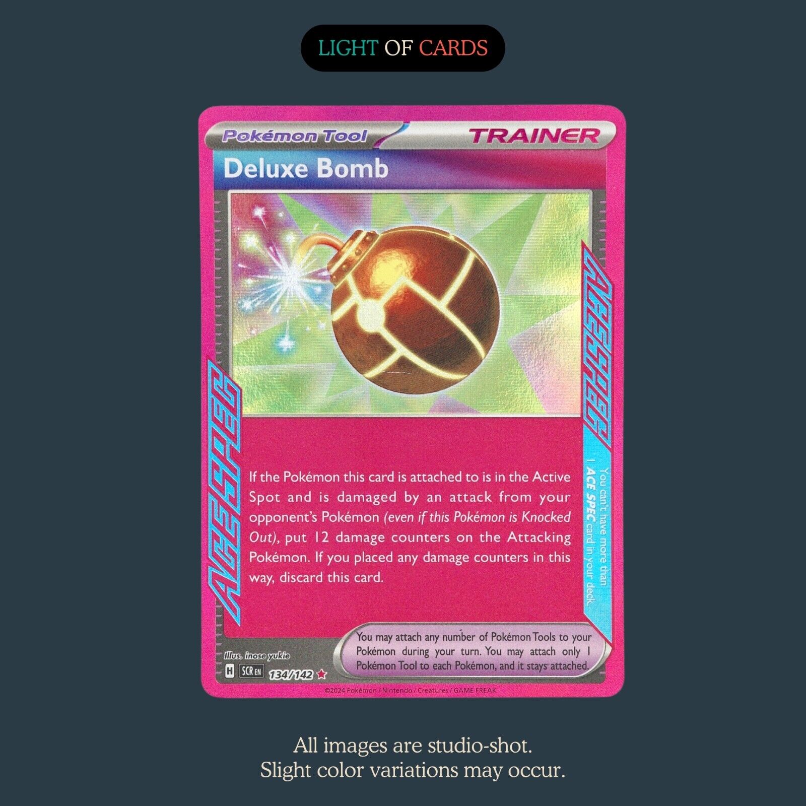 Pokmon TCG - Deluxe Bomb - 134/142 - ACE SPEC Rare - Stellar Crown  Light  of Cards