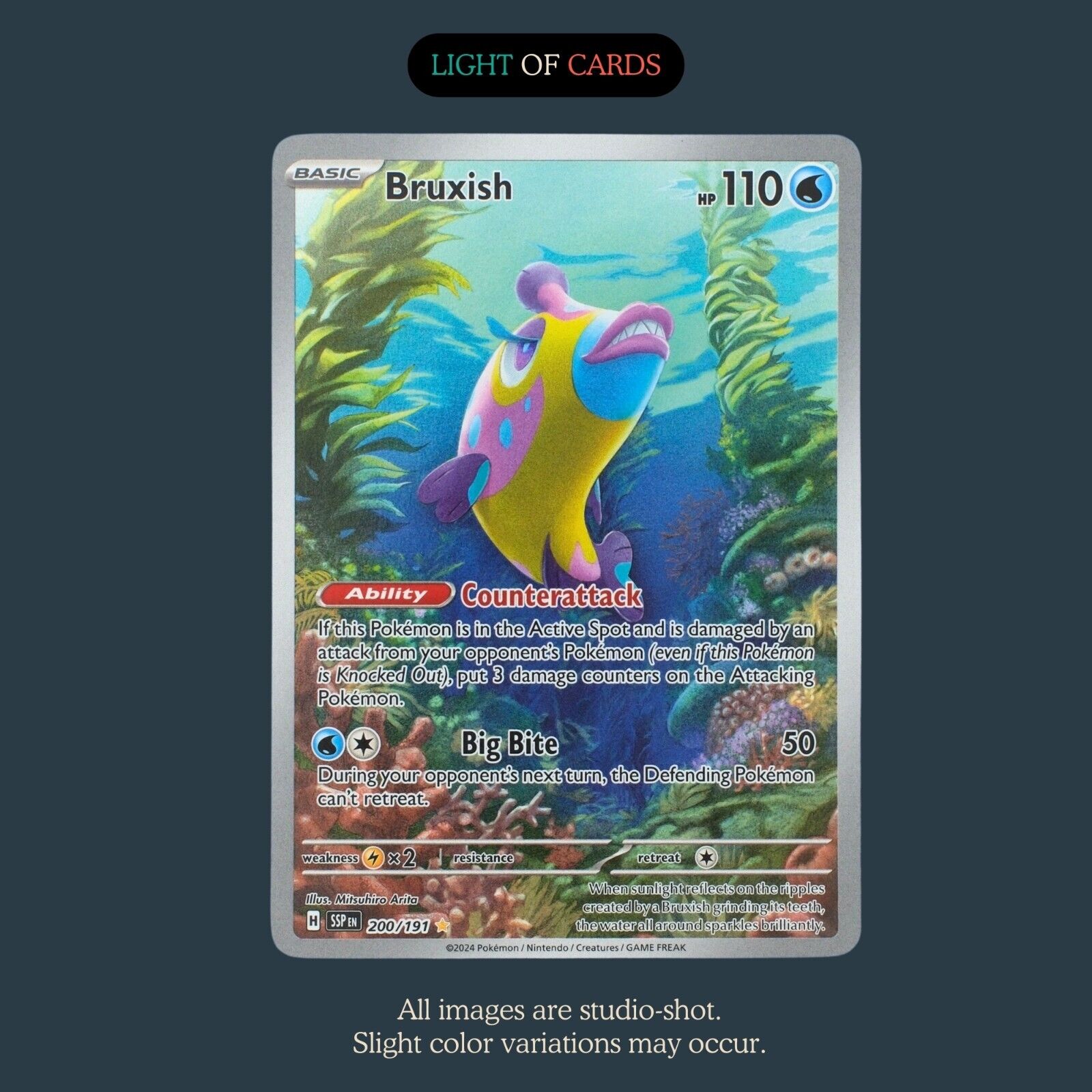 Pokmon TCG - Bruxish - 200/191 - Illustration Rare - Surging Sparks -   Light of Cards
