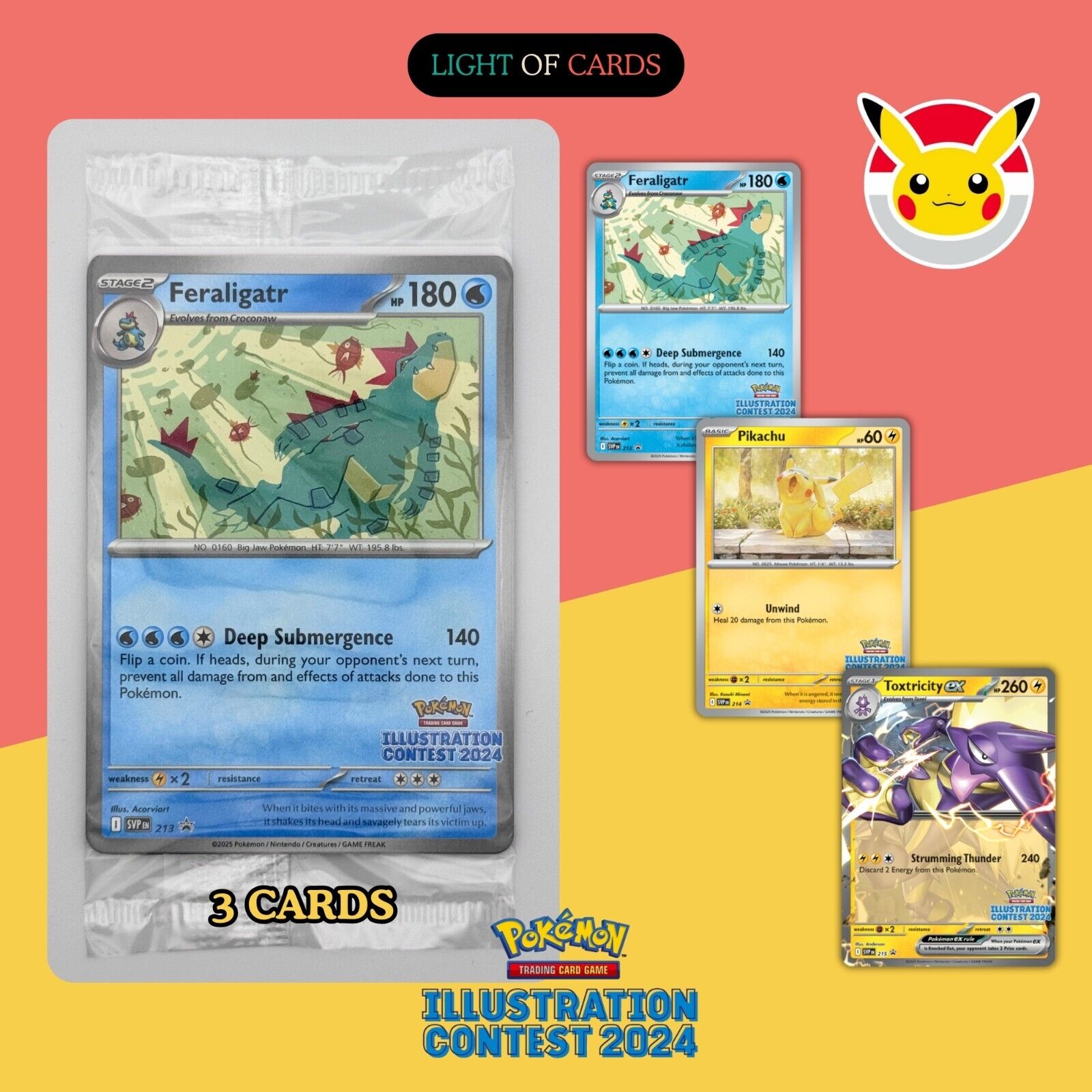 pokemon illustration contest 2024 cards Pokémon TCG - Illustration Contest 2024 Promo - Pikachu