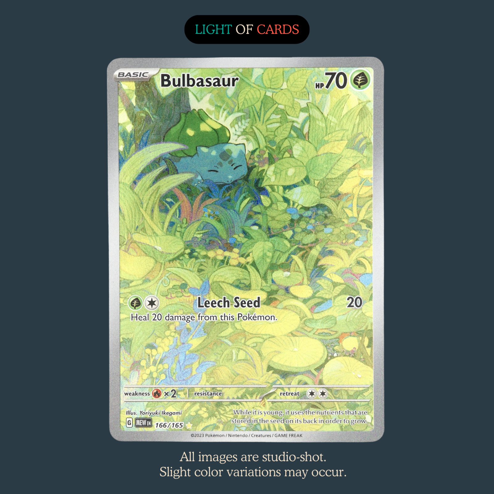 Pokémon TCG - Bulbasaur - 166/165 - Illustration Rare - Holo