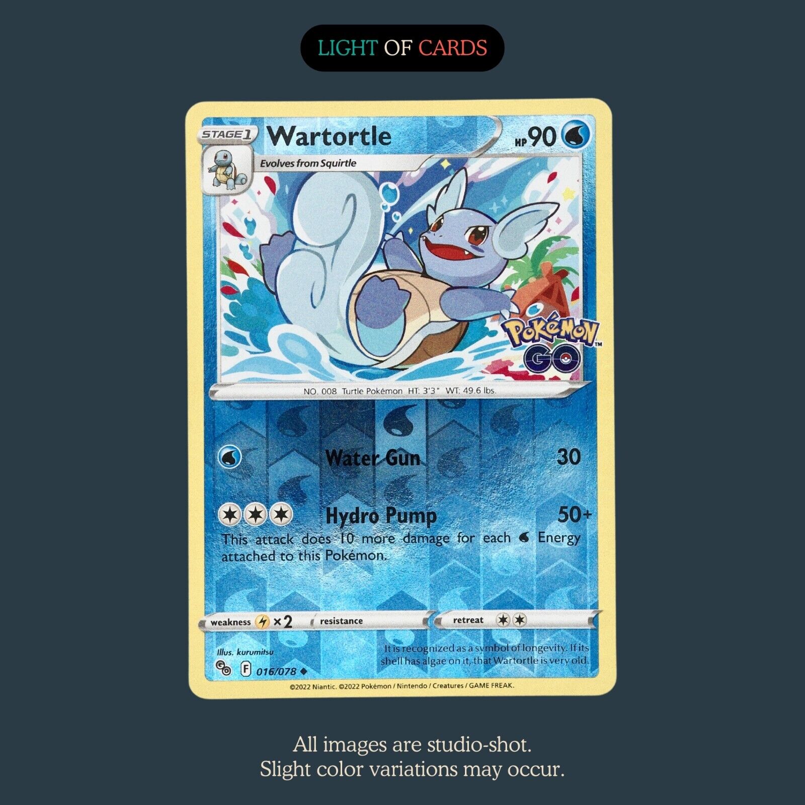 Pokémon TCG - Wartortle - 016/078 - Holo - Rare - Uncommon