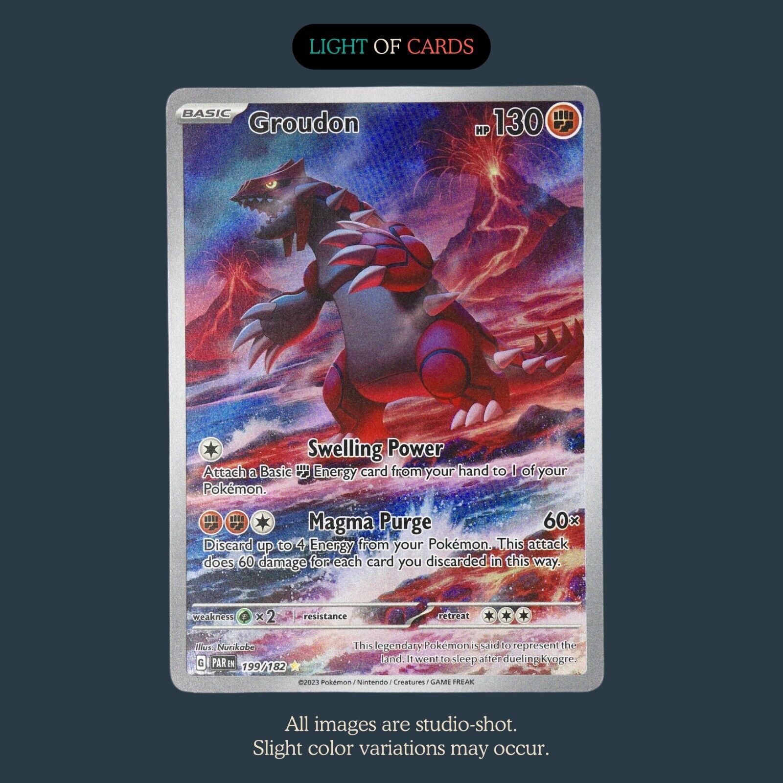 Pokmon TCG - Groudon - 199/182 - Illustration Rare - Paradox Rift Light of Cards Pokmon TCG - Groudon - 199/182 - Illustration Rare - Paradox Rift Light of Cards