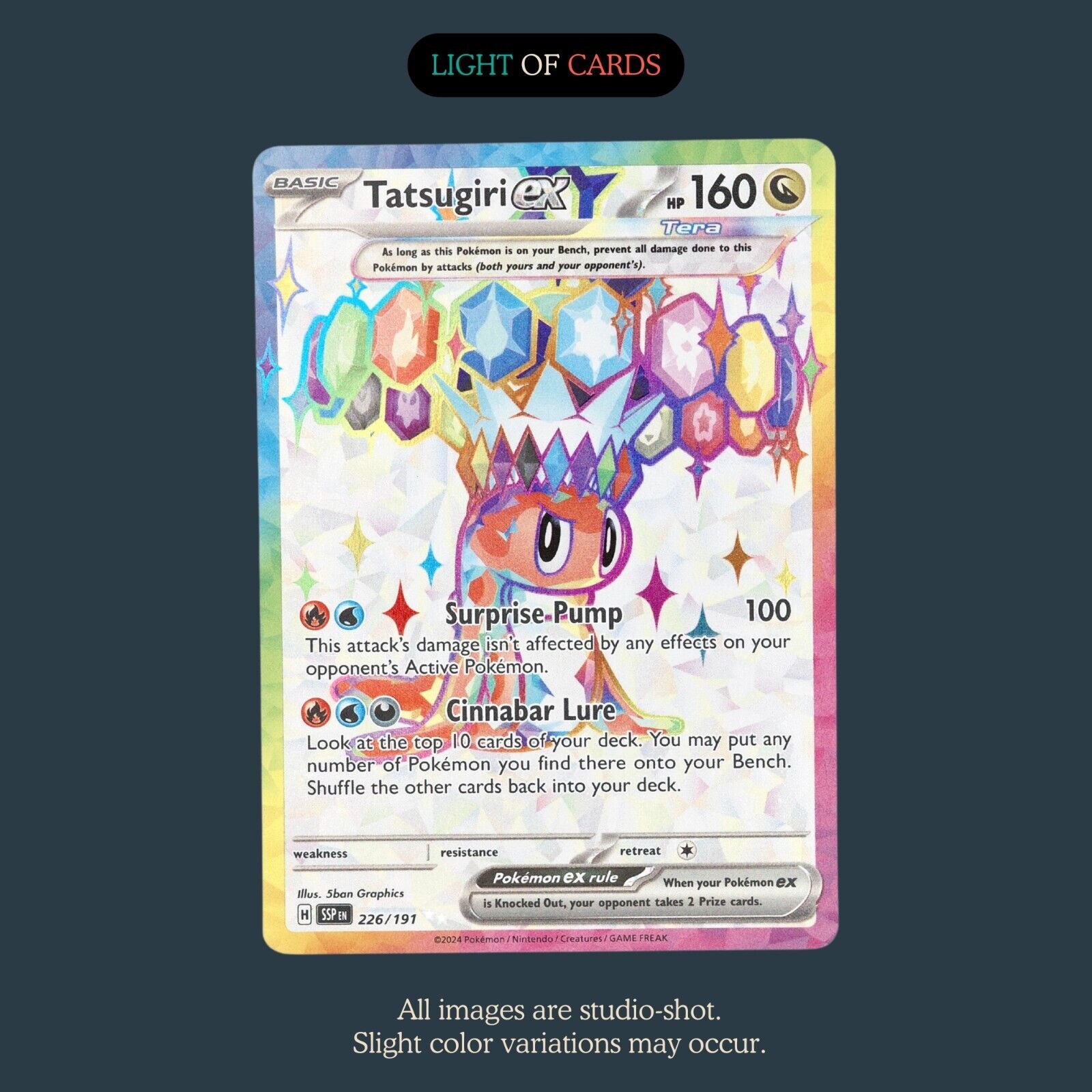 Pokmon TCG - Tatsugiri ex - 226/191 - Ultra Rare - Full Art  Light of  Cards