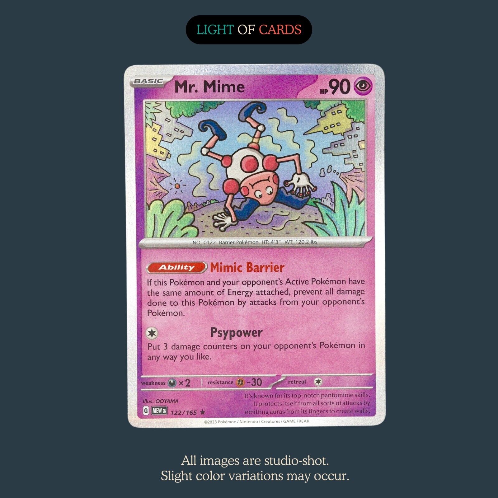 mr mime holographic card value Pokémon TCG - Mr.Mime - 122/165 - Rare - Holo
