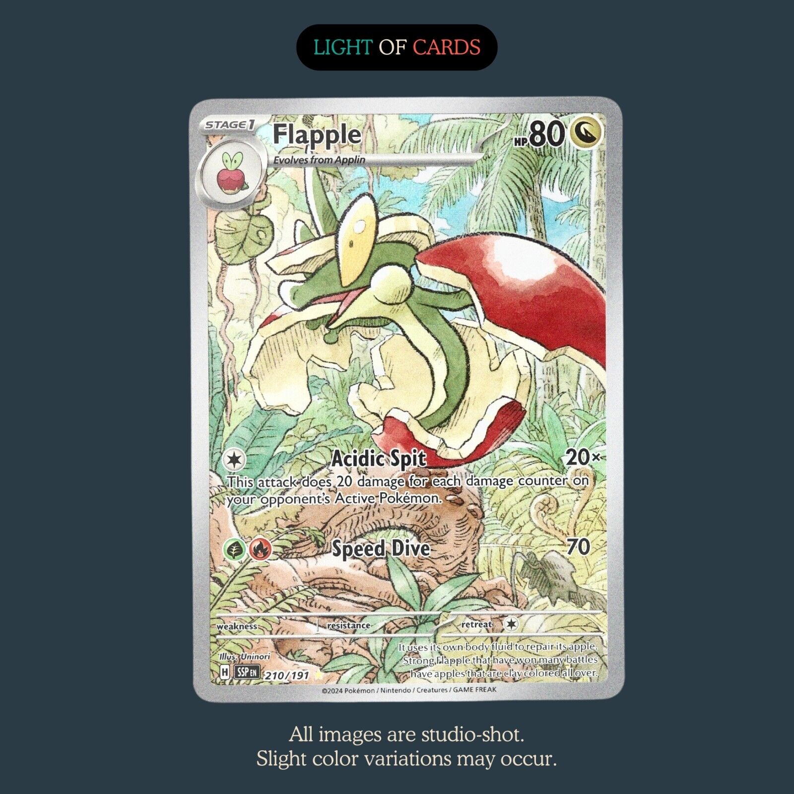 Pokémon TCG - Flapple - 210/191 - Illustration Rare - Surging Sparks