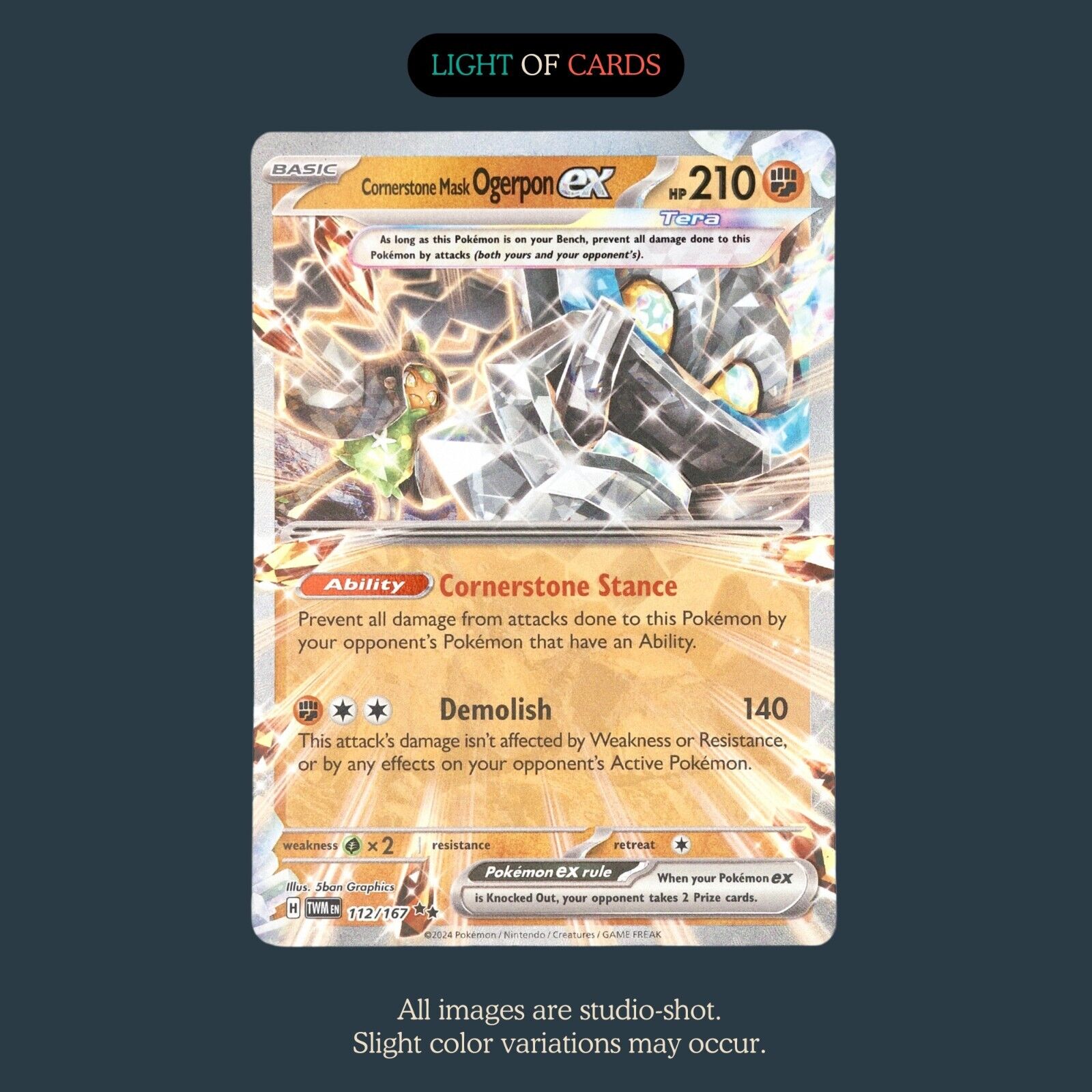 Pokmon TCG - Cornerstone Mask Ogerpon ex - 112/167 - Double Rare - Ho   Light of Cards