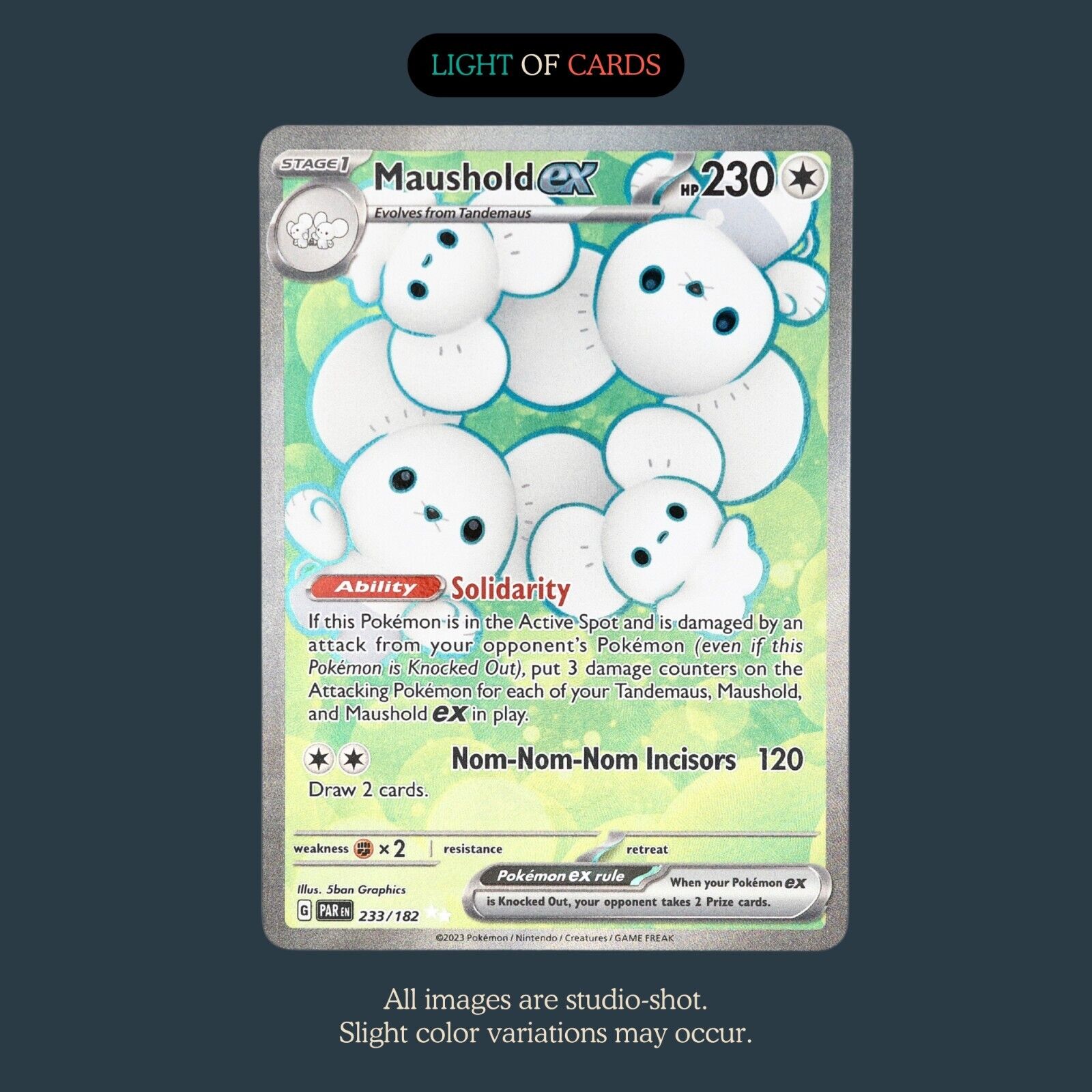 Pokmon TCG - Maushold ex - 233/182 - Ultra Rare - Paradox Rift - Full Light of Cards Pokmon TCG - Maushold ex - 233/182 - Ultra Rare - Paradox Rift - Full Light of Cards