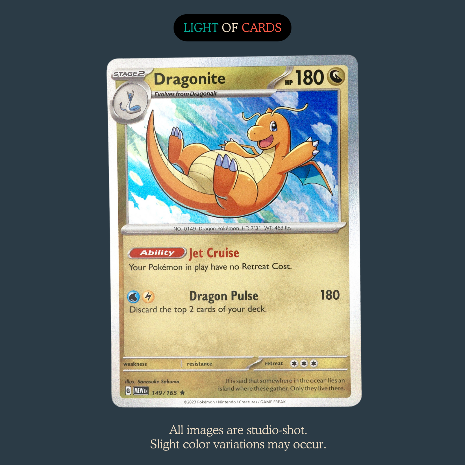 Pokmon TCG - Dragonite - 149/165 - Rare - Holo - SV151 Light of Cards Pokmon TCG - Dragonite - 149/165 - Rare - Holo - SV151 Light of Cards