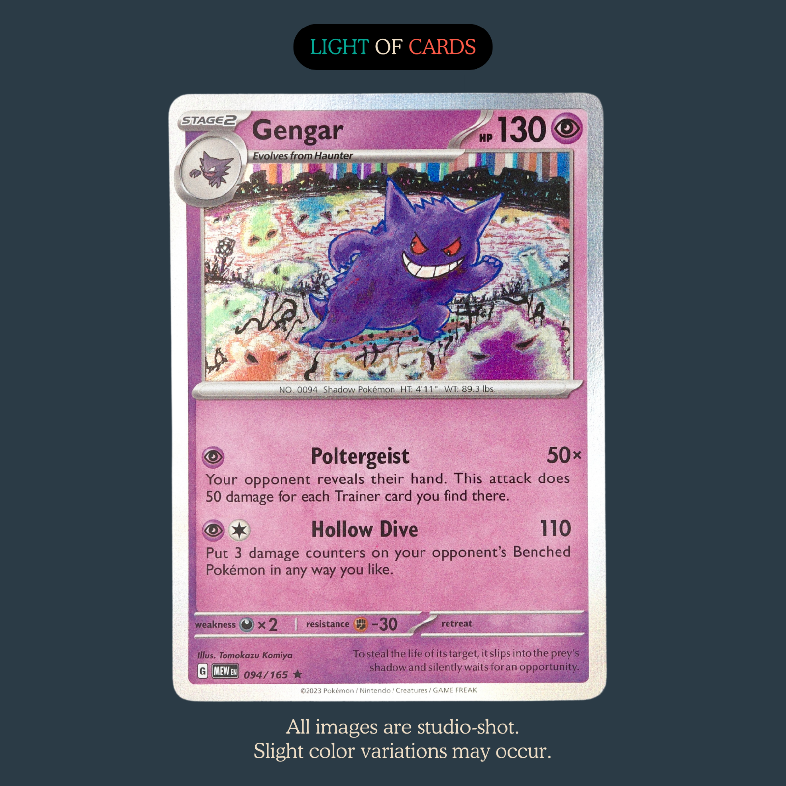Pokémon TCG - Gengar - 094/165 - Rare - Holo