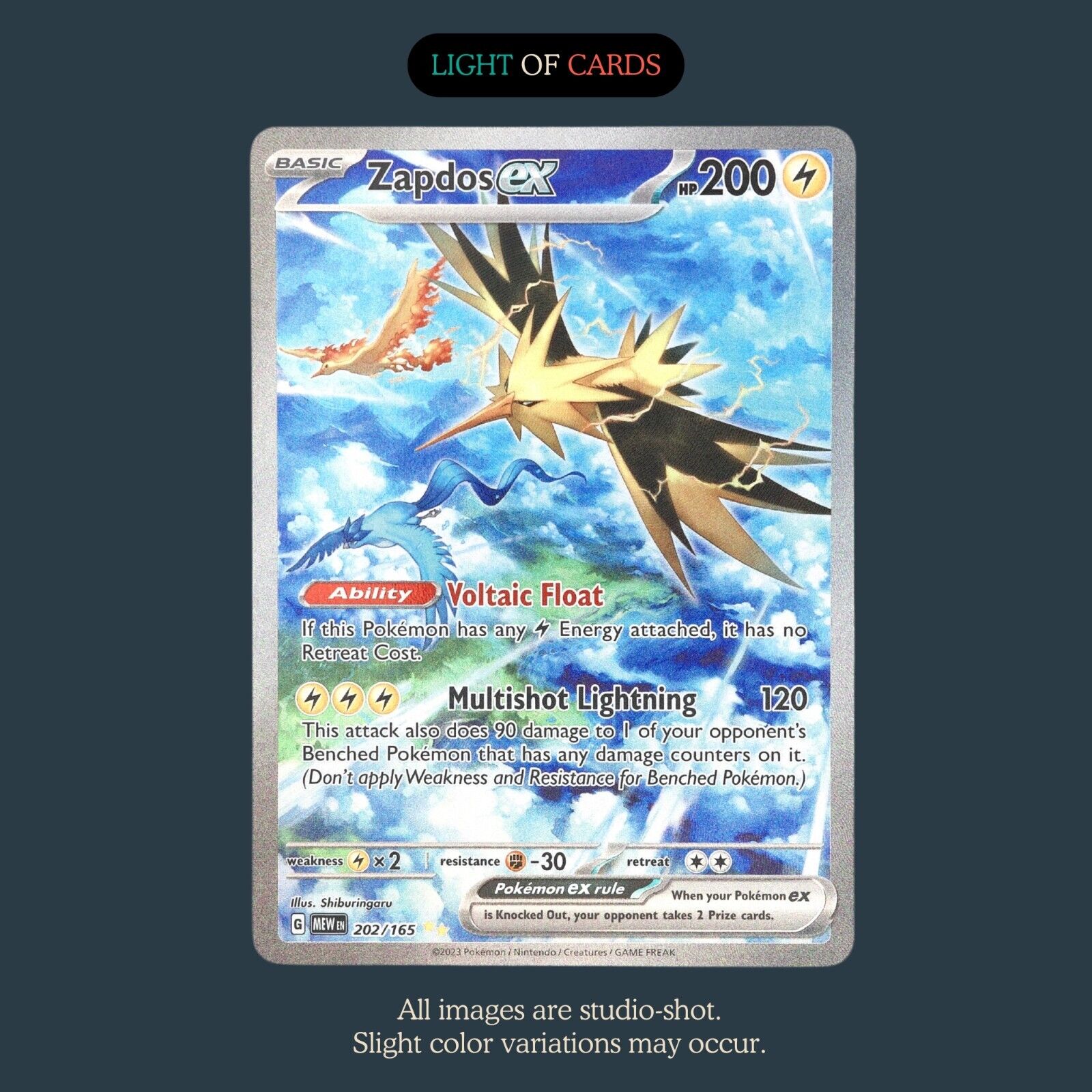 Pokémon TCG - Zapdos ex - 202/165 - Special Illustration Rare - Holo