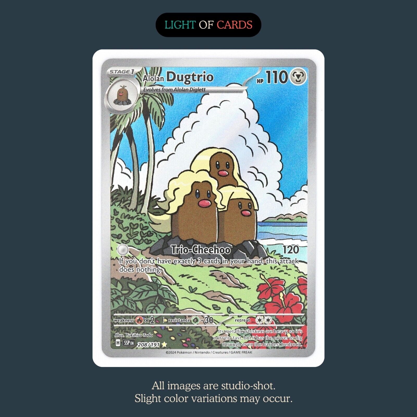 Pokmon TCG - Dugtrio - 208/191 - Illustration Rare - Surging Sparks -   Light of Cards