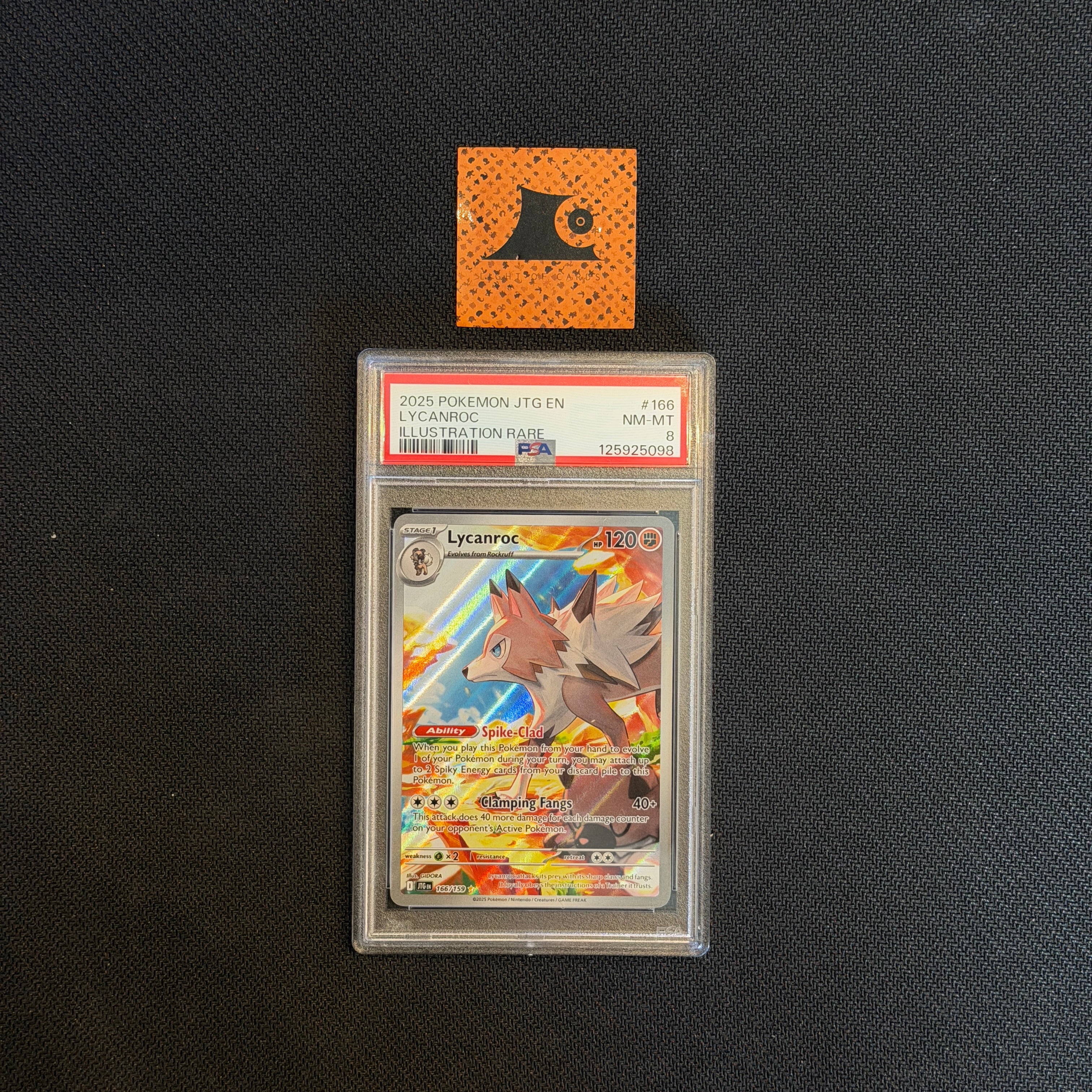 PSA 8] Lycanroc - 166/159 - Journey Together - SV9 – Light of Cards