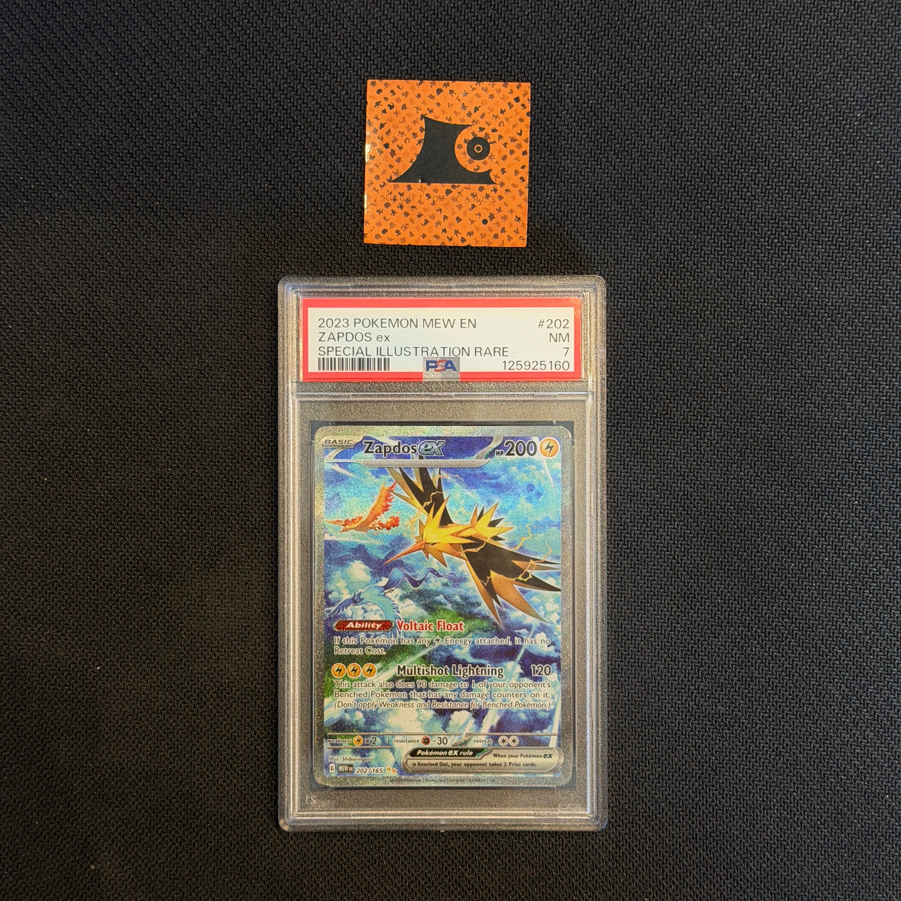 PSA 7] Pokemon TCG - Zapdos ex - 202/165