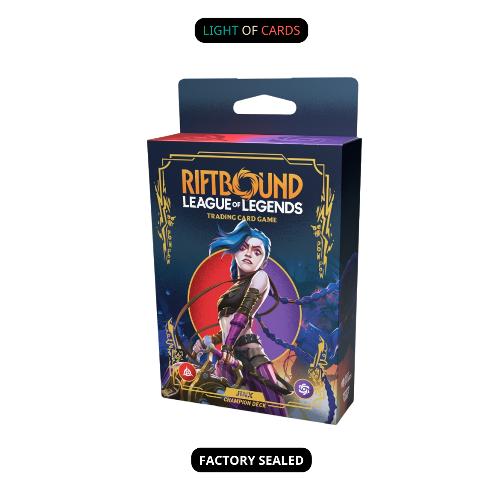 League of Legends TCG Champion Deck Display Origins: Jinx Light of Cards League of Legends TCG Champion Deck Display Origins: Jinx Light of Cards