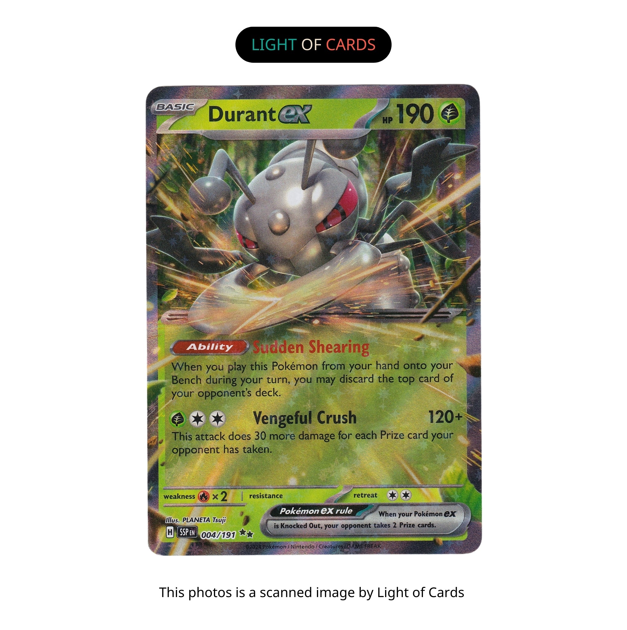 Pokémon TCG - Durant ex - 004/191 - Ultra Rare - Surging Sparks - Holo