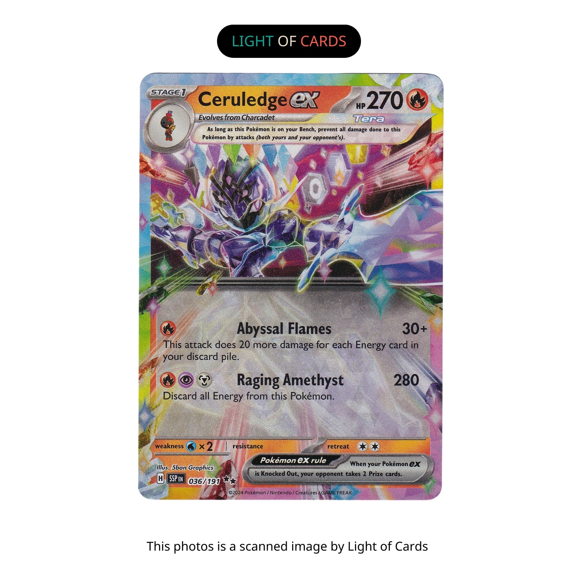 Pokémon TCG - Ceruledge ex - 036/191 - Double Rare
