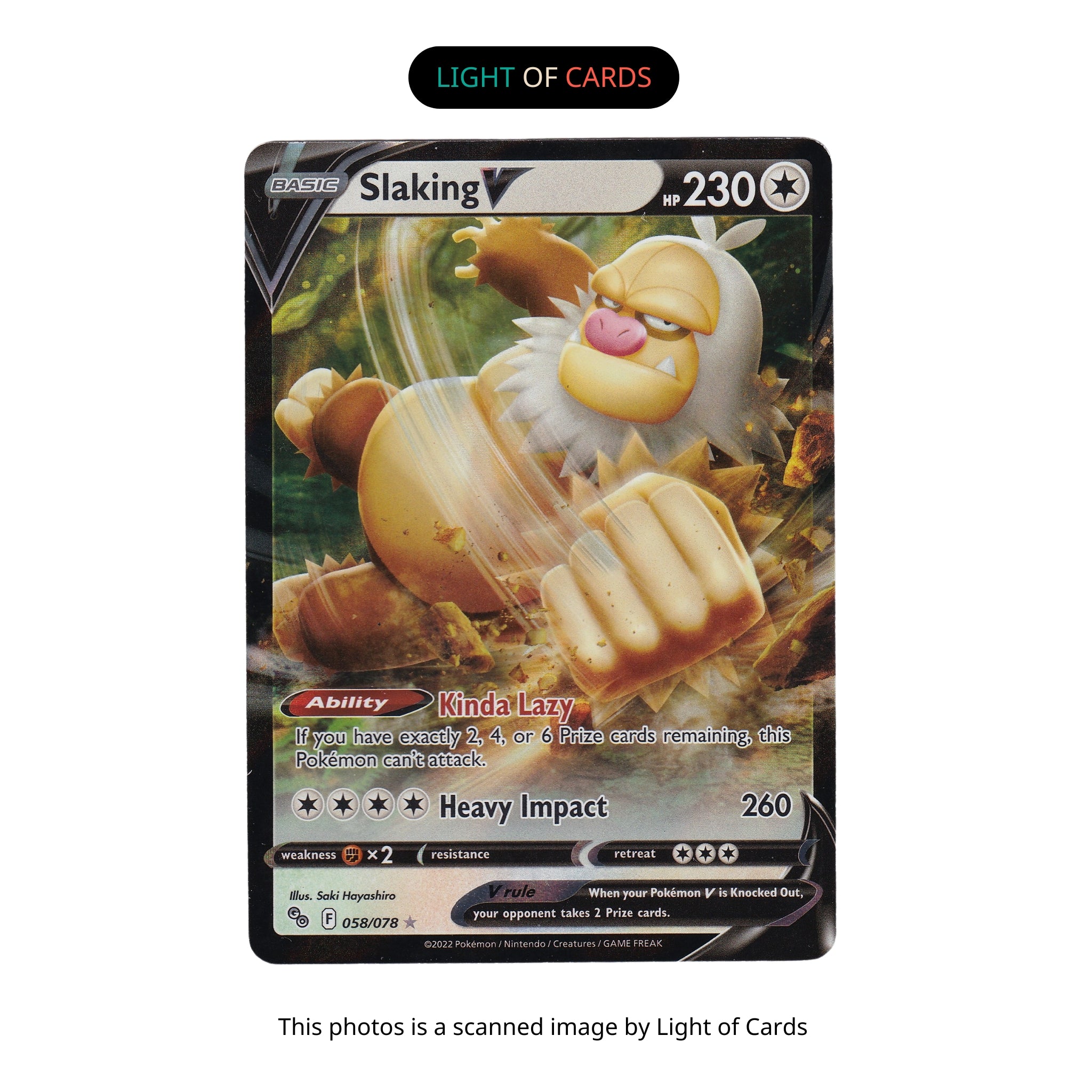 Pokémon TCG - Slaking V - 058/078 - Ultra Rare - Holo