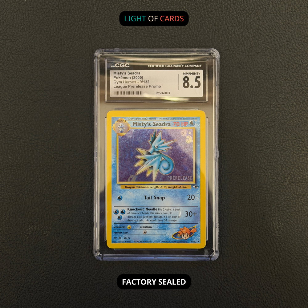 [CGC 8.5] Misty’s Seadra - 9/132 - Gym Heroes Prerelease Holo - EN