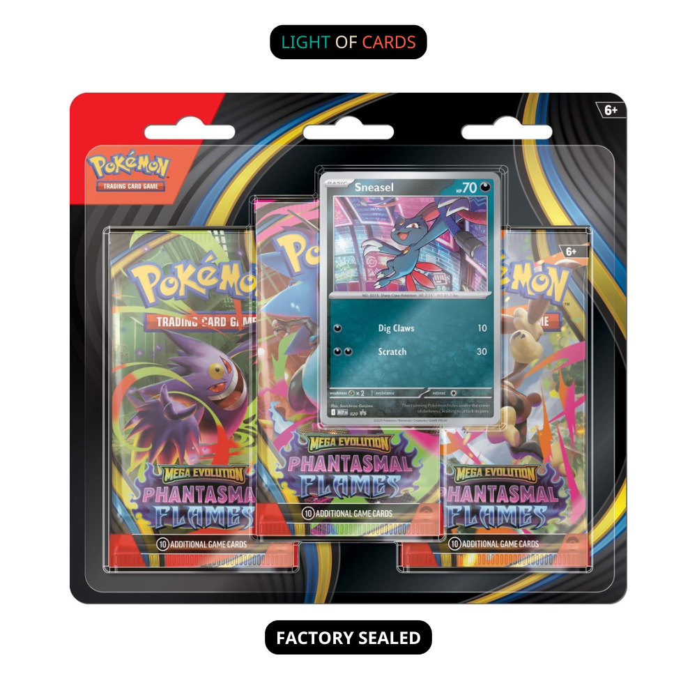 Pokémon TCG - Mega Evolution Phantasmal Flames Three-Booster Blister
