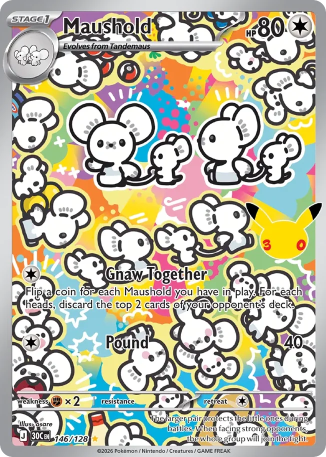 Pokémon TCG - Maushold - 146/128 - 30th Celebration