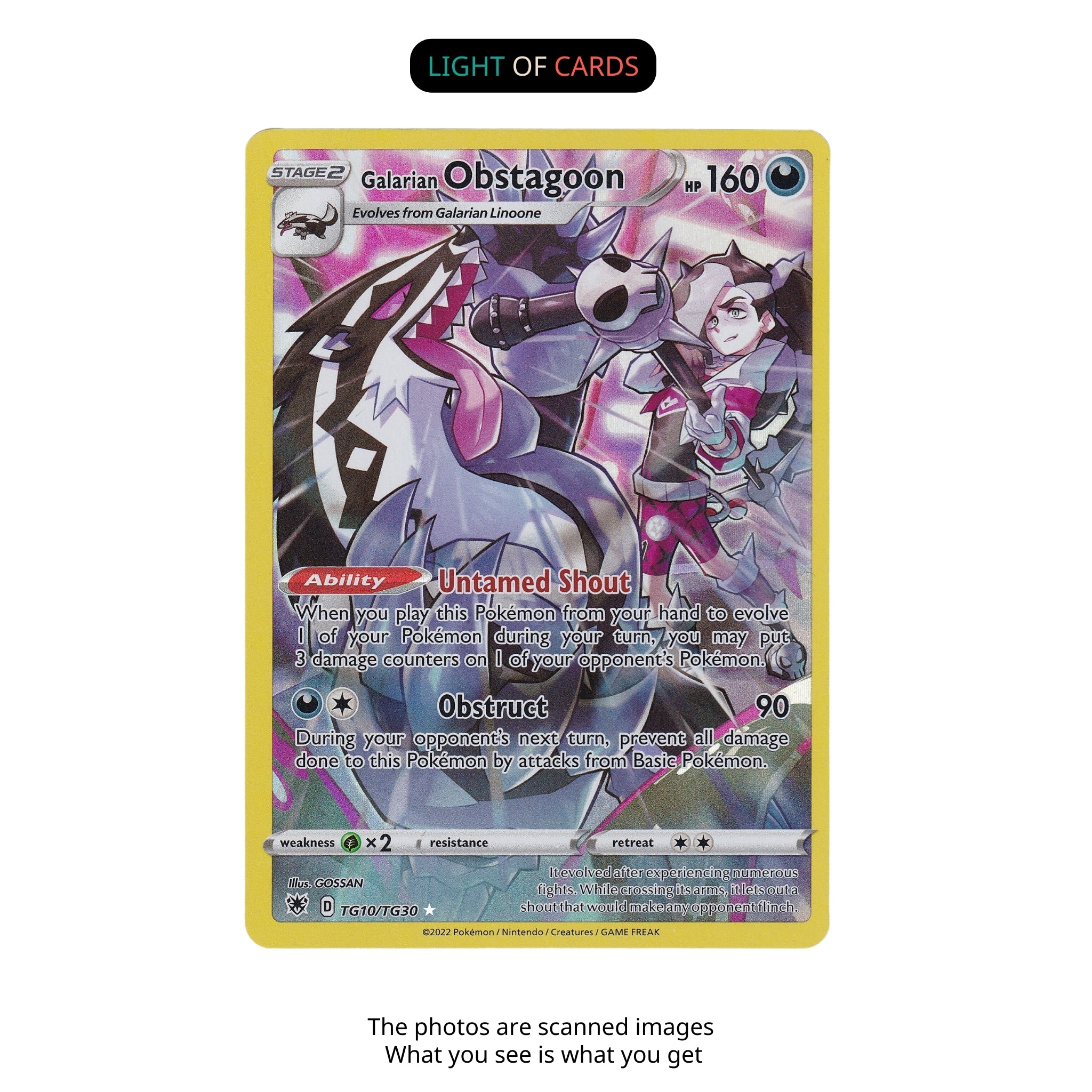 Pokémon TCG - Galarian Obstagoon - TG10/TG30 - Astral Radiance - Holo Rare