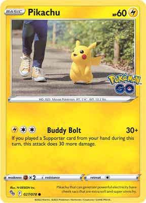 精靈寶可夢 TCG - 皮卡丘 - 028/078 - 全像 - 稀有 - Pokemon Go 