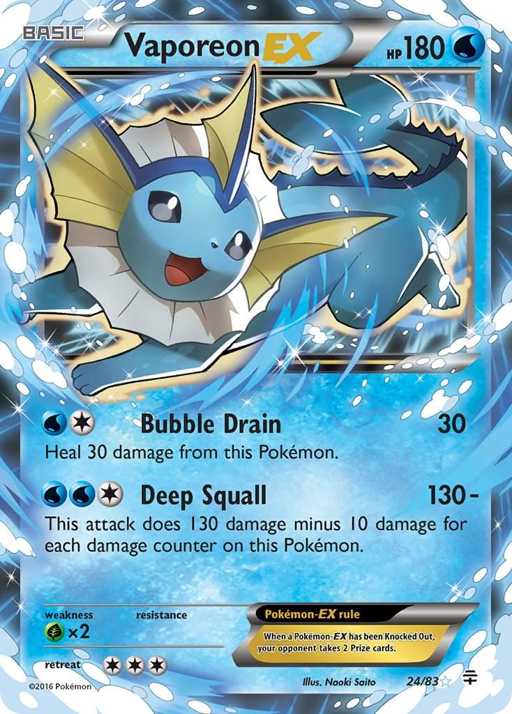 Pokemon TCG - Vaporeon EX - 24/83 - Generations