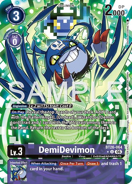 Digimon - DemiDevimon [Alt Art] - BT26-064 - Timeless Bonds