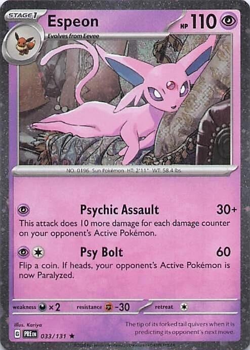 Pokemon TCG - Espeon - 033/131 - Holo - Prismatic Evolutions
