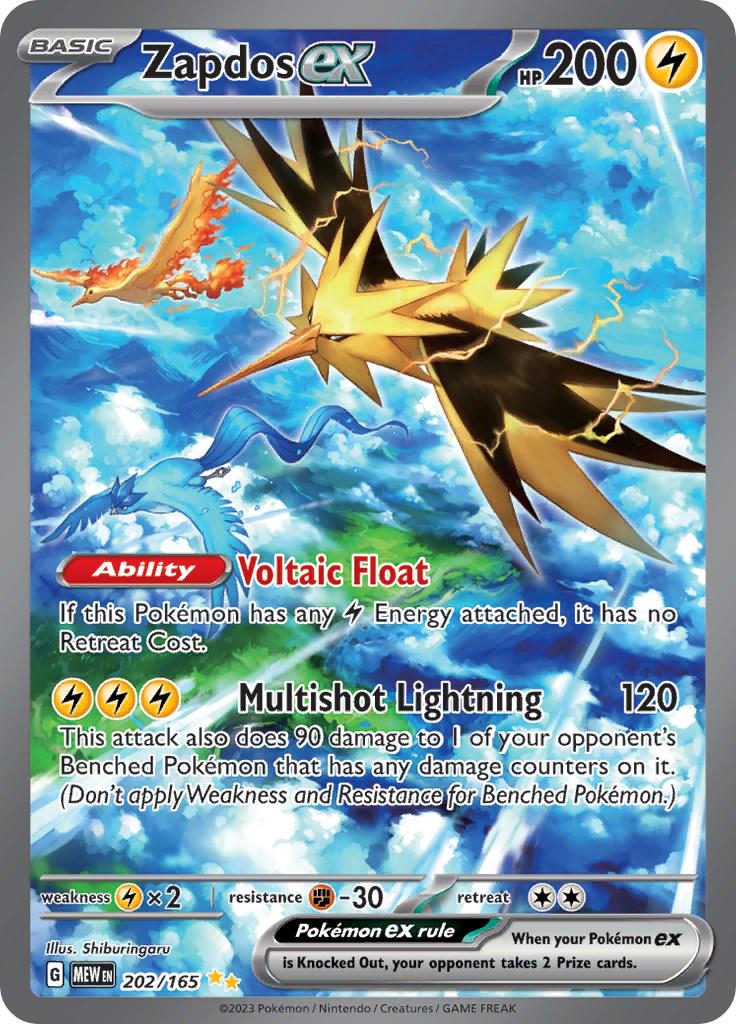 Pokémon TCG - Zapdos Ex - 202/165 -  SV151
