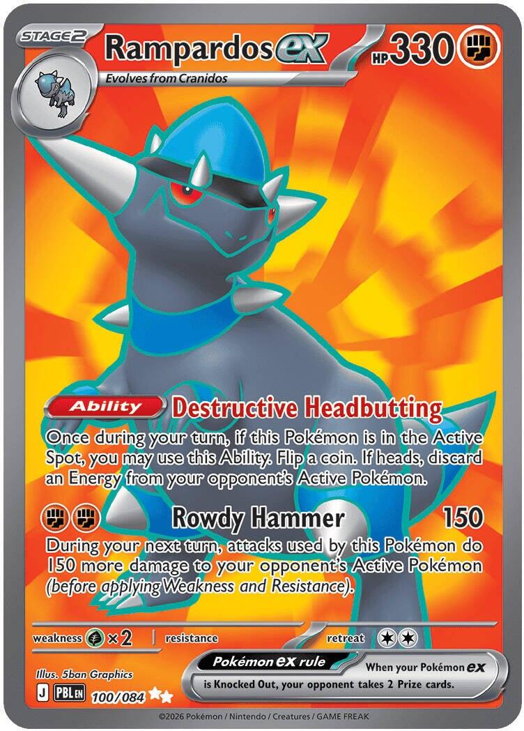 Pokémon TCG - Rampardos ex - 100/084 - Pitch Black