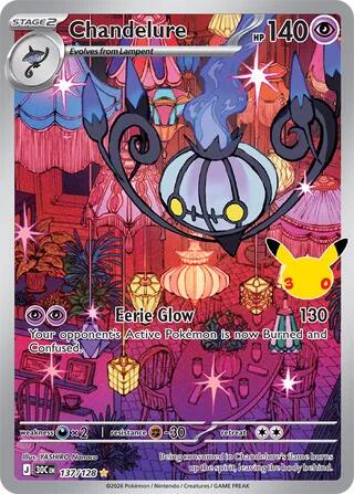Pokémon TCG - Chandelure - 137/128 - 30th Celebration