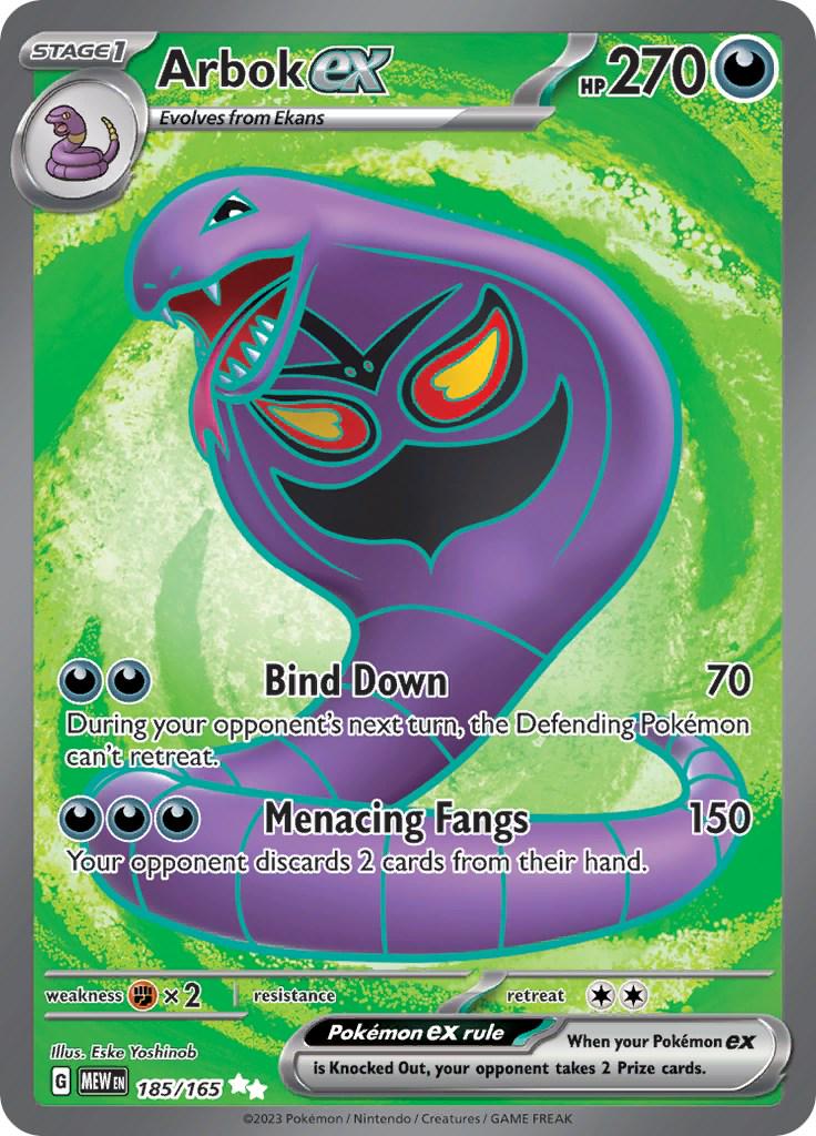 Pokemon TCG - Arbok EX - 185/165 - SV151