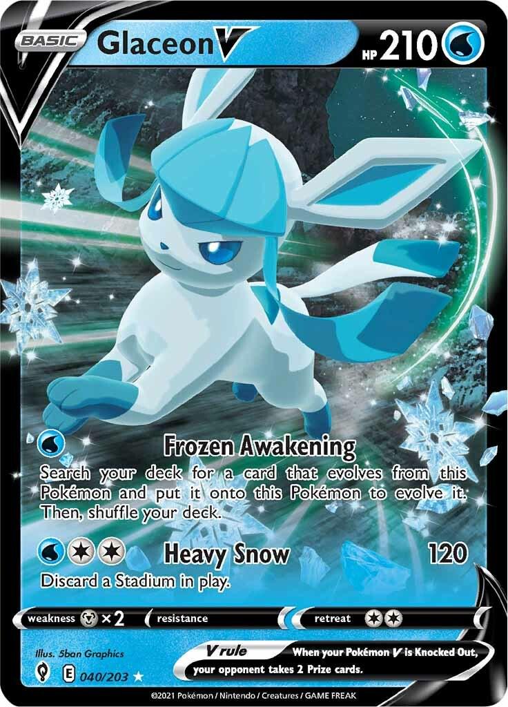 Pokémon TCG - Glaceon V - 040/203 - Evolving Skies
