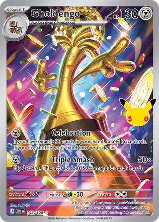 Pokémon TCG - Gholdengo - 142/128 - 30th Celebration