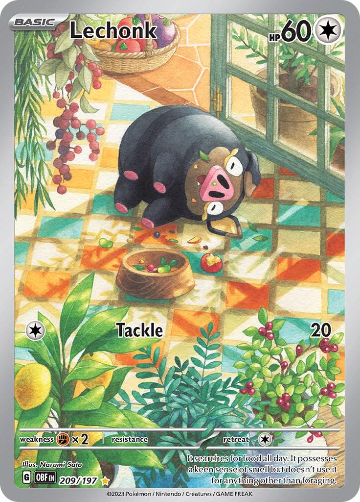 Pokémon TCG - Lechonk - 209/197 - Obsidian Flames