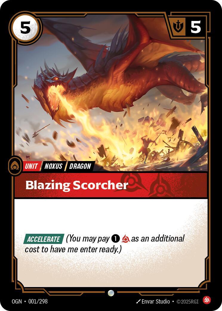 Riftbound TCG - Blazing Scorcher - 001/298 - Origin