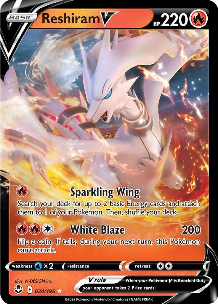 Pokemon TCG - Reshiram V - 024/195 - Silver Tempest