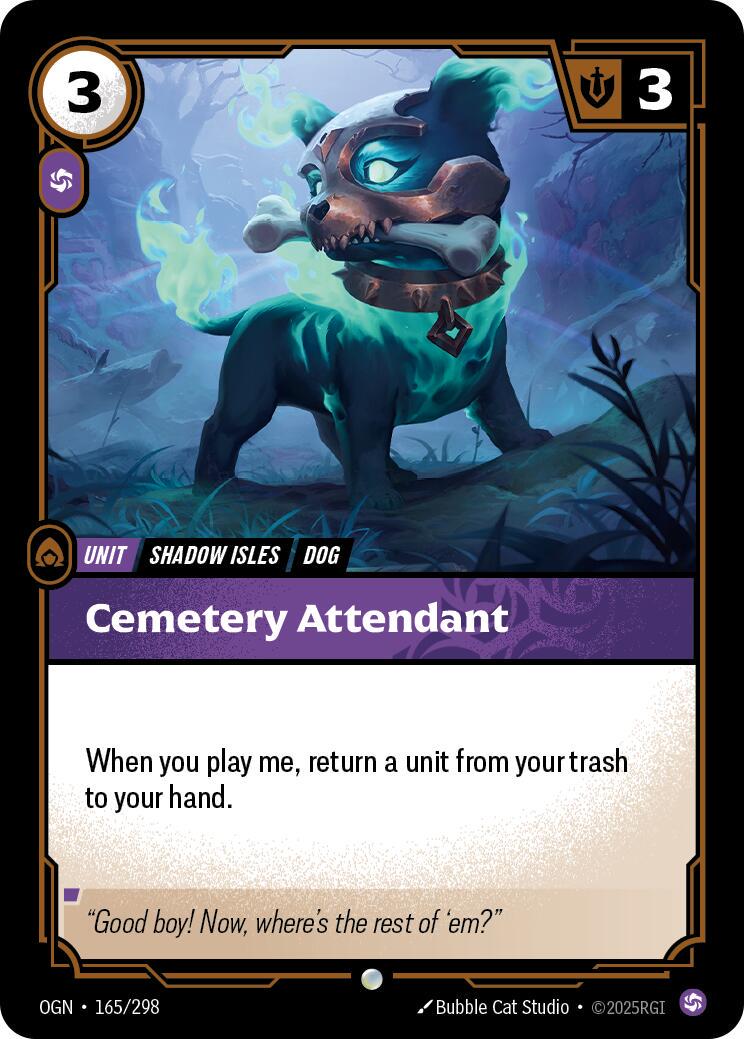 Riftbound TCG - Cemetery Attendant - 165/298 - Origin