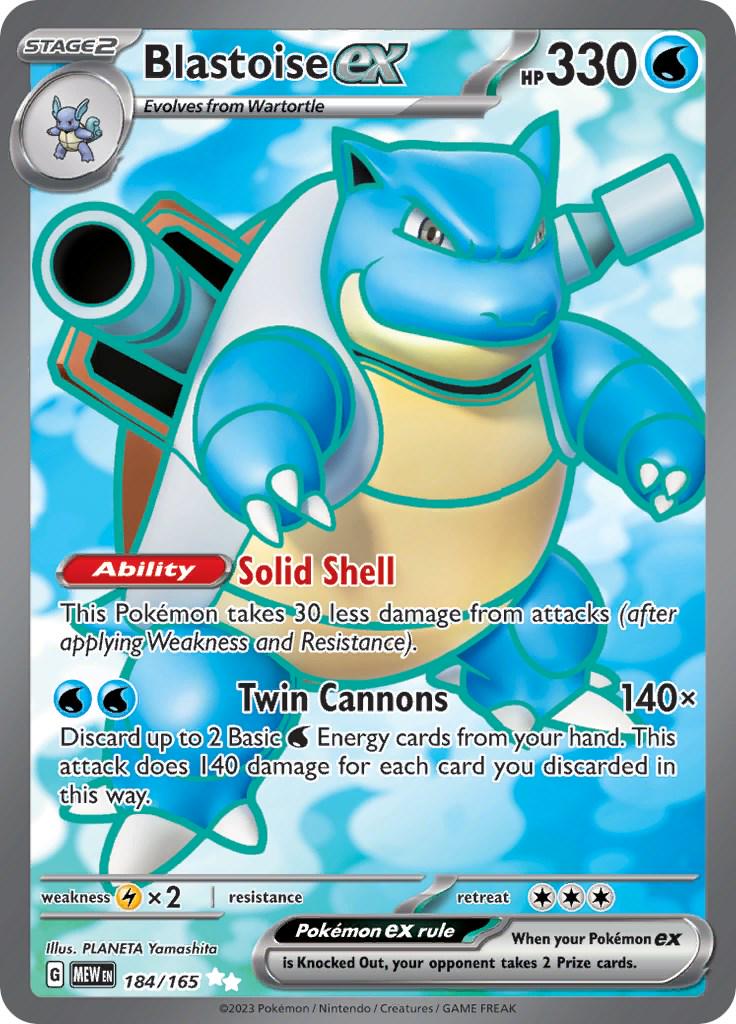 Pokémon TCG - Blastoise ex - 184/165 - SV151