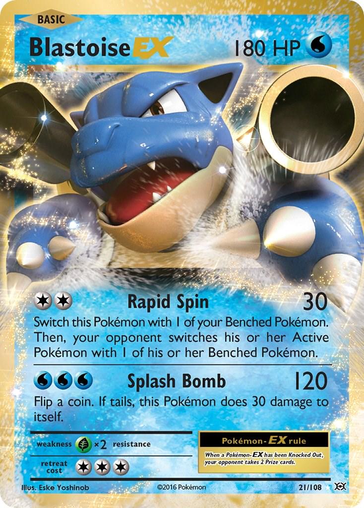 Pokémon TCG - Blastoise EX - 21/108 - Evolutions