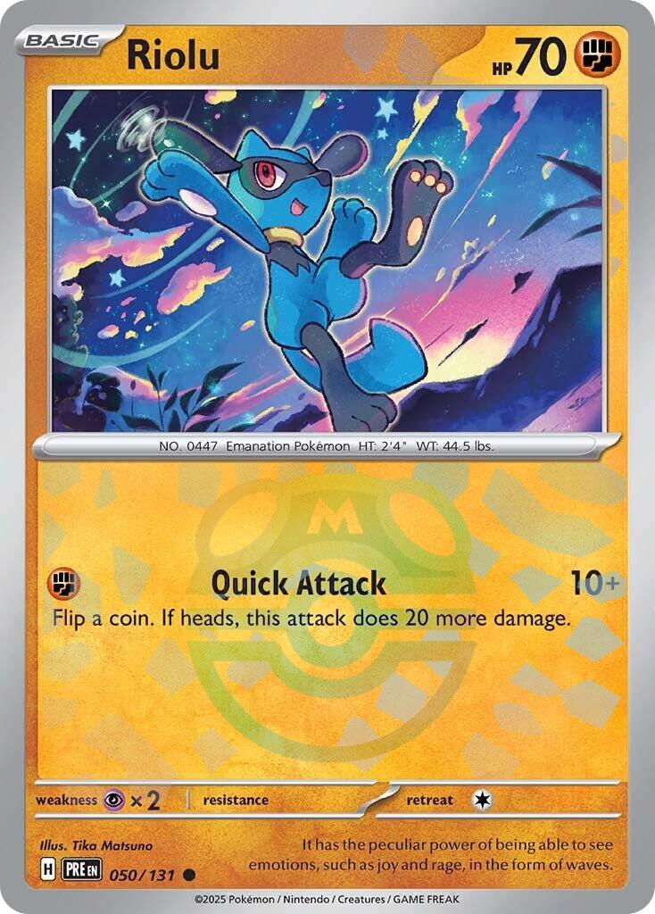 Pokémon TCG - Riolu - 050/131 - Master Ball - Prismatic Evolutions