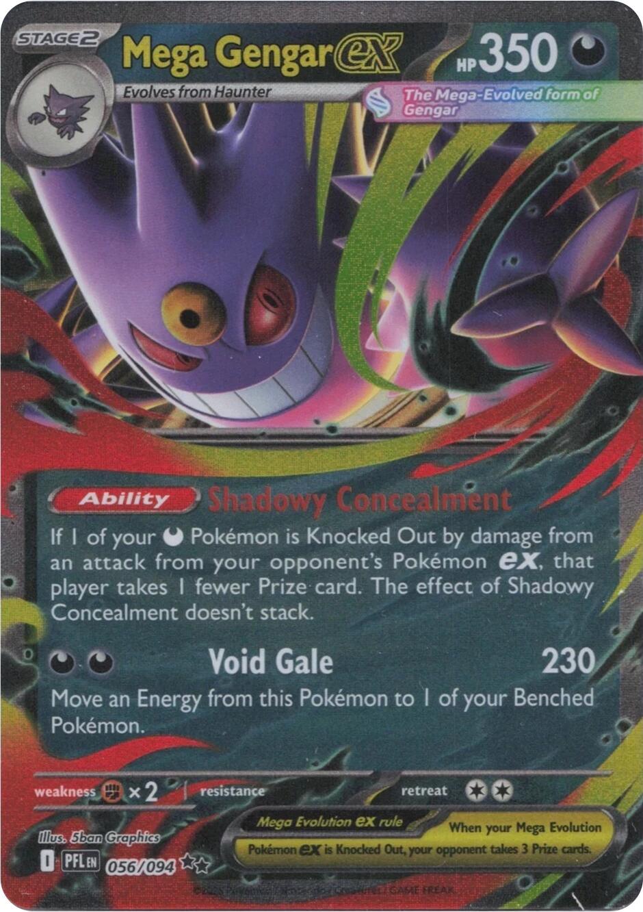 Pokémon TCG - Mega Gengar Ex - 056/094 -  Phantasmal Flames