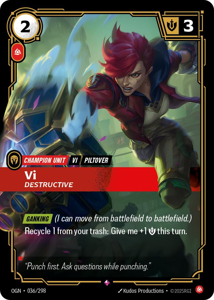 Riftbound TCG - Vi - Destructive - 036/298 - Origin