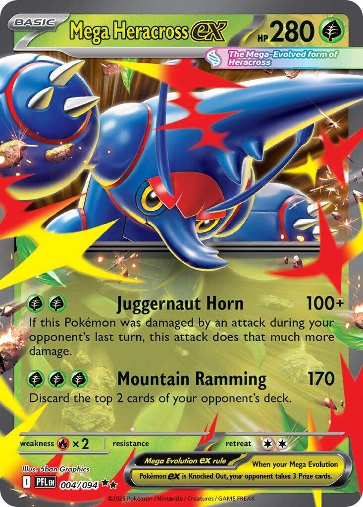 Pokémon TCG - Mega Heracross Ex - 004/094 - Phantasmal Flames