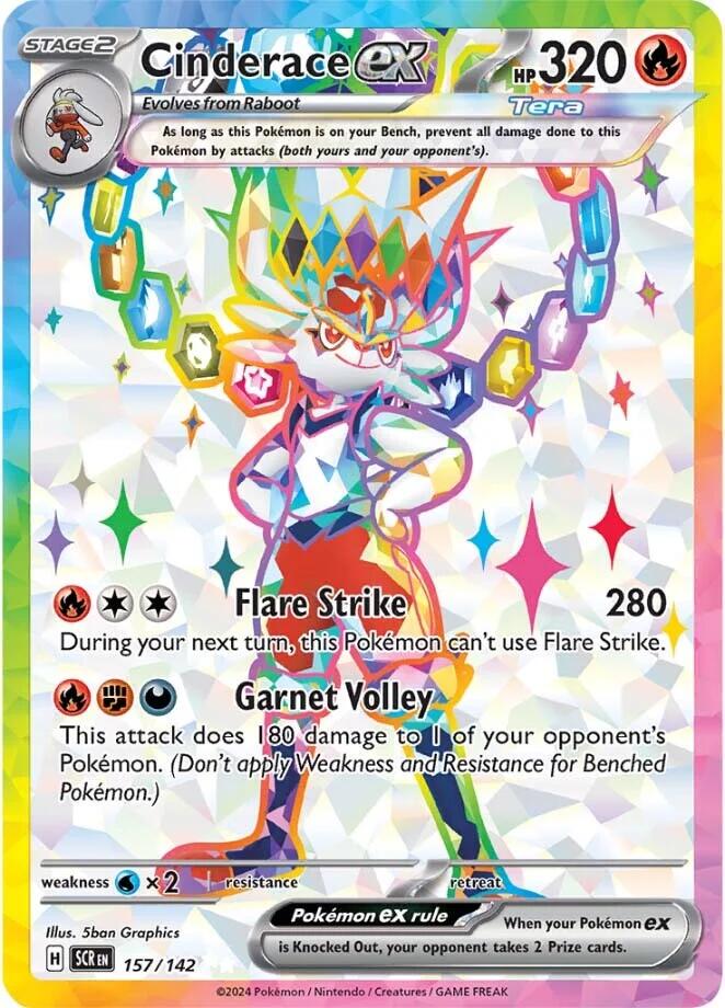 Pokemon TCG - Cinderace ex - 157/142 - Stellar Crown